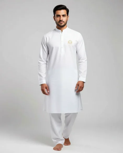 WHITE — Premium Unstitched Summer Suit
