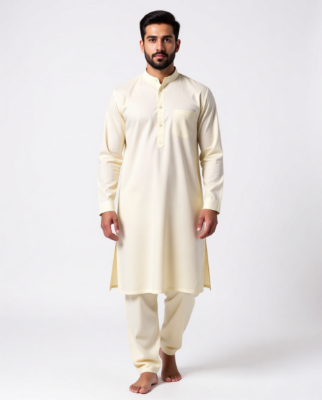 Premium Unstitched OFF WHITE Summer Suit