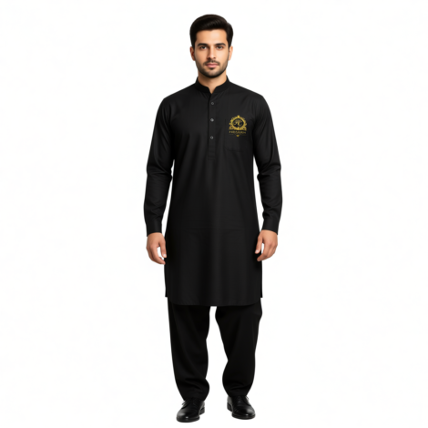 BLACK — Premium Unstitched Summer Suit